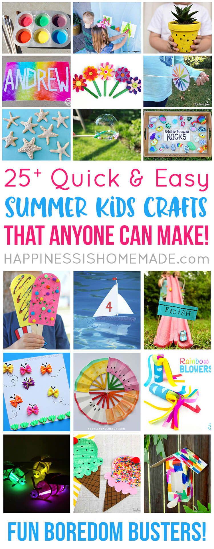 Fun Summer Crafts
 Easy Summer Kids Crafts That Anyone Can Make Happiness
