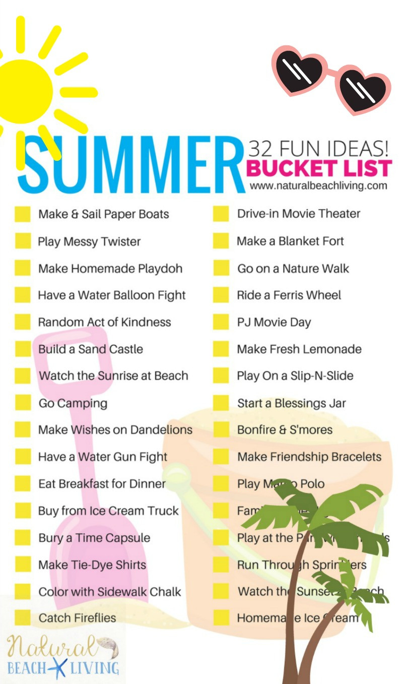 Fun Summer Ideas
 Summer Bucket List Ideas for Kids Free Printable