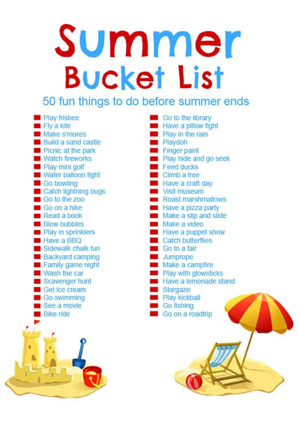 Fun Summer Ideas
 Summer Bucket List 50 Fun Activities for Kids CincyShopper