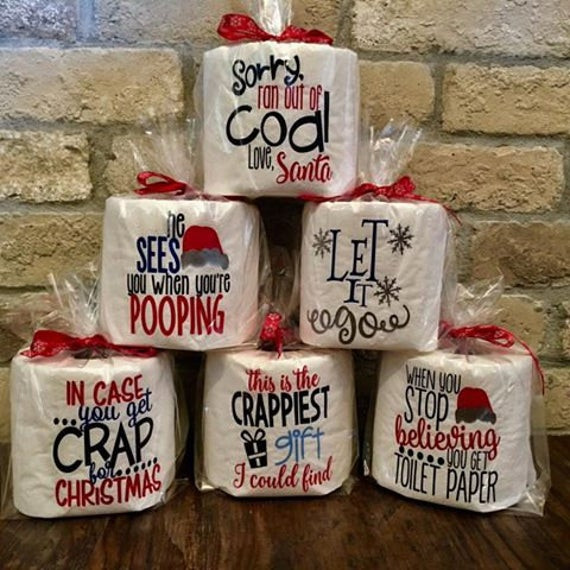 Funny Christmas Gifts
 Christmas Toilet Paper Funny Gag Gift by SweetTeaSpecialties