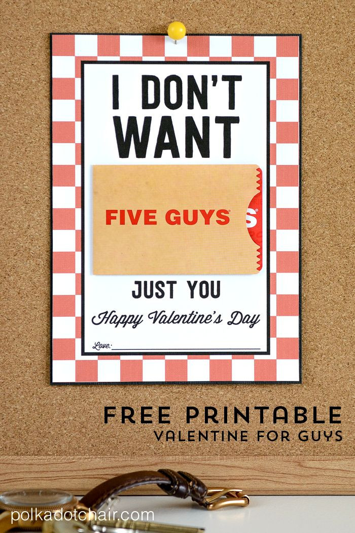 Funny Valentines Day Gifts For Him
 Free Printable Funny Valentine Gift for Guys