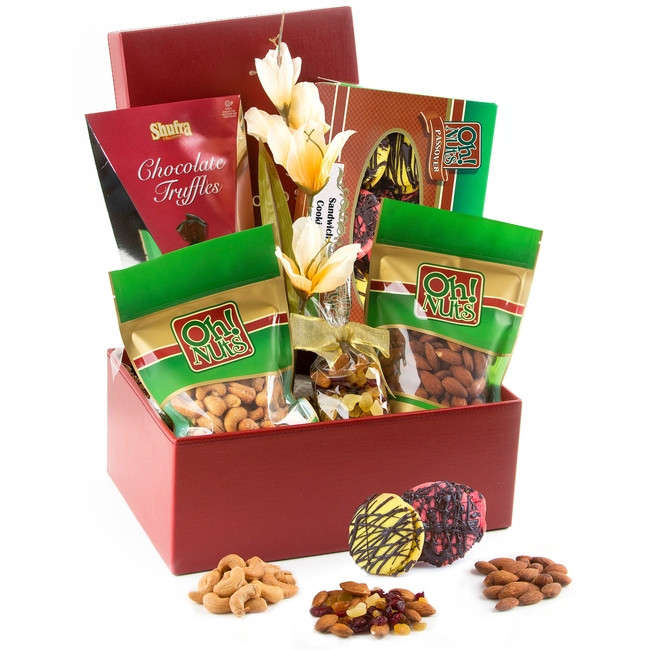 Gifts For Passover
 Passover Burgundy Box Gift Basket • Kosher for