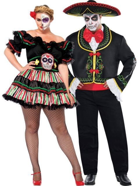 Halloween Costume Ideas Party City
 Plus Size Day of the Dead Couples Costumes Party City in