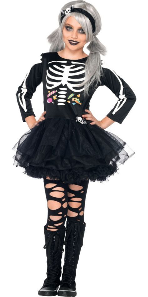 Halloween Costumes In Party City
 Girls Scary Skeleton Costume Party City