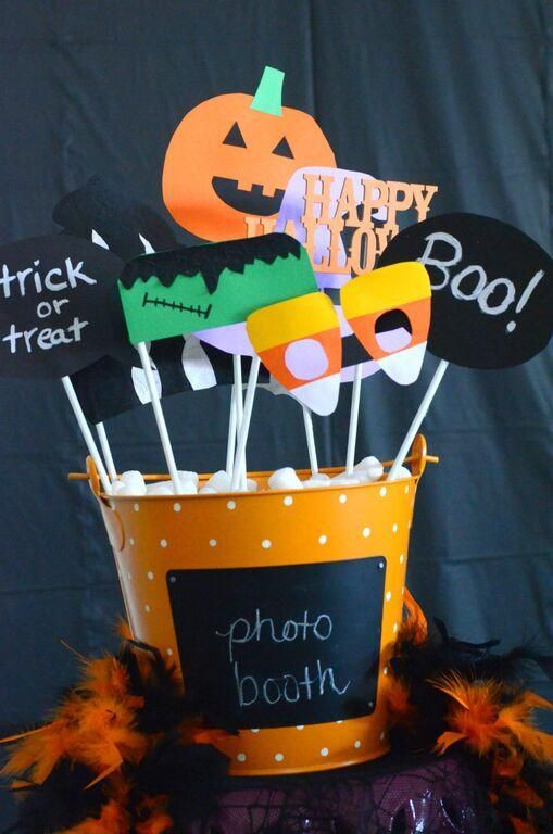 Halloween Dance Ideas
 Halloween party photo booth ideas DIY photo booth props