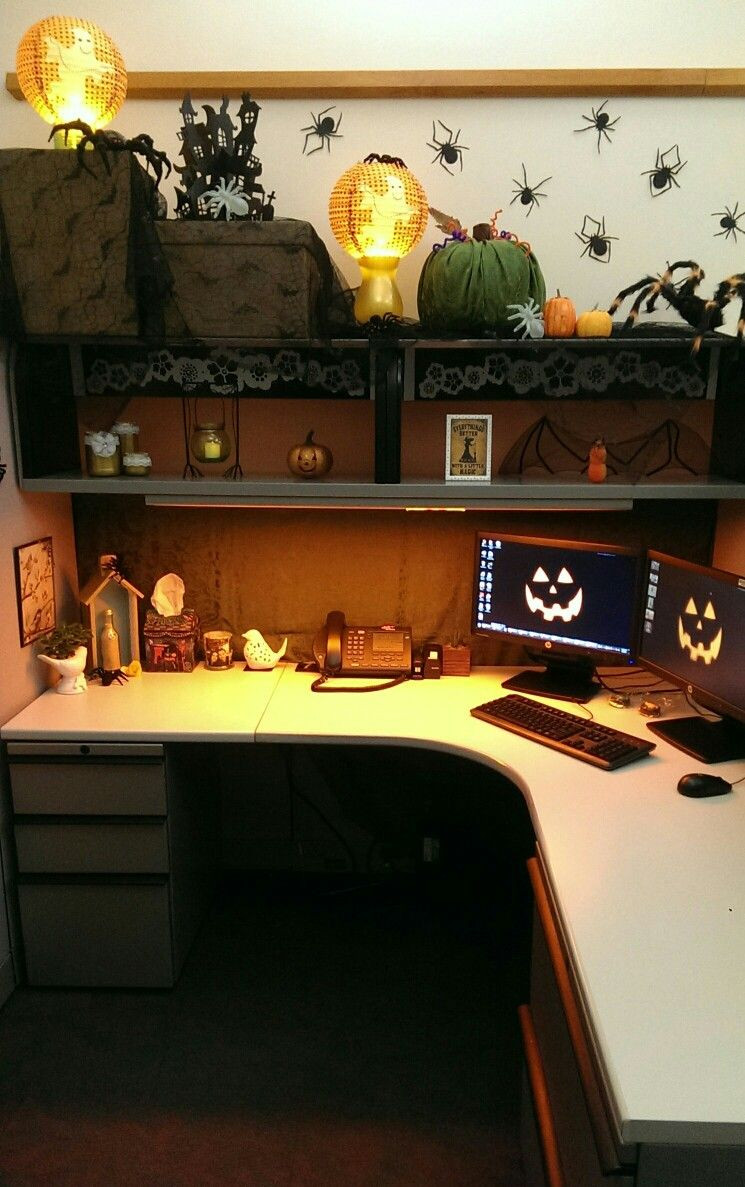 Halloween Desk Decorating Ideas
 Halloween cubicle decor … in 2019