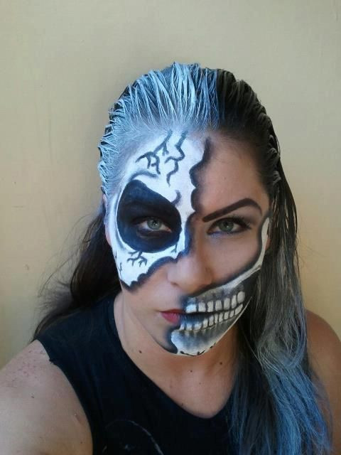 Halloween Face Paint Ideas For Adults
 The Evil Within Painted by jaimes palette I used White