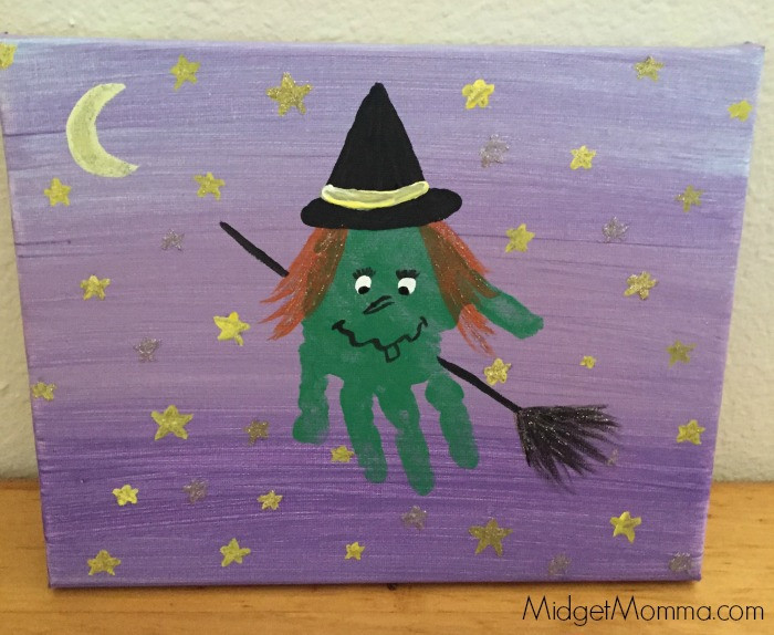 Halloween Handprint Crafts
 Halloween Witch Kids Hand Print Art Memory Craft