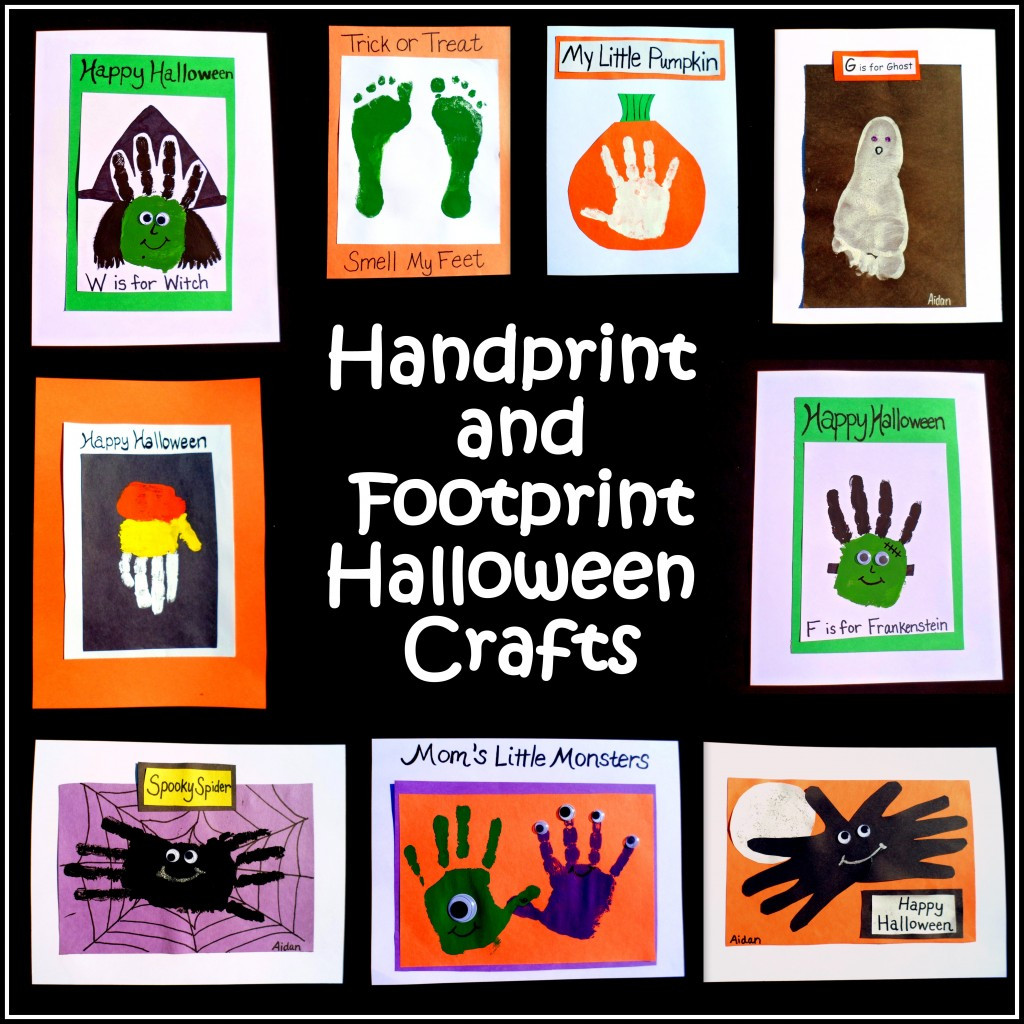 Halloween Handprint Crafts
 Easy Halloween Crafts Handprint and Footprint Art