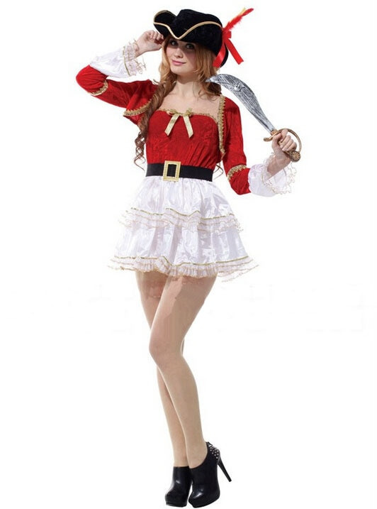 Halloween Party Sex
 Free shipping Sir appeal woman pirate costumes