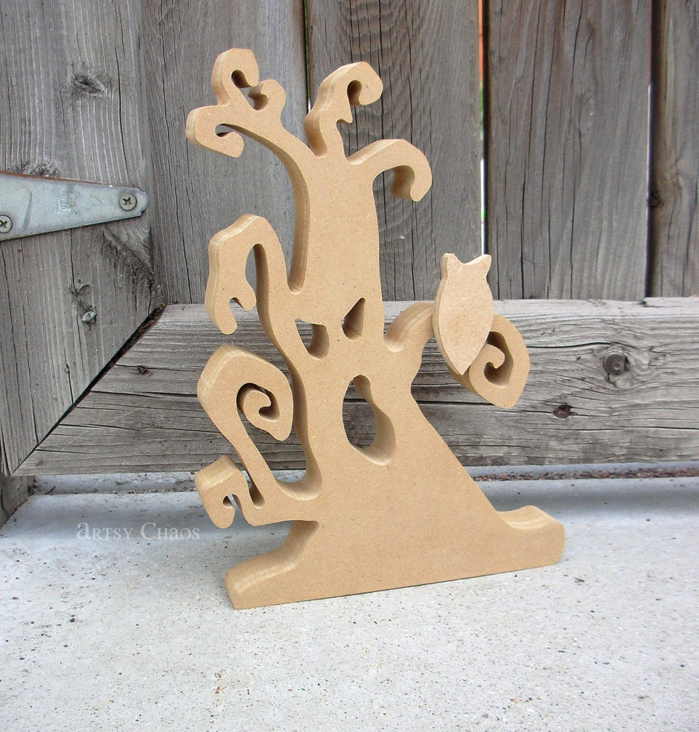 Halloween Wood Craft
 FREE SHIPPING Unfinished Wood Haunted TREE Halloween by