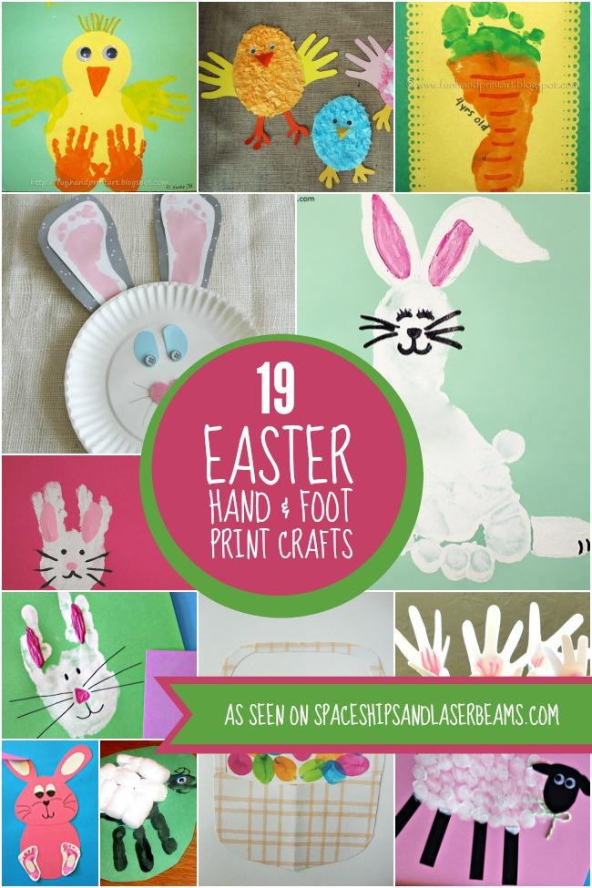 Handprint Easter Crafts
 19 Easter Hand & Foot Print Crafts Spaceships and Laser