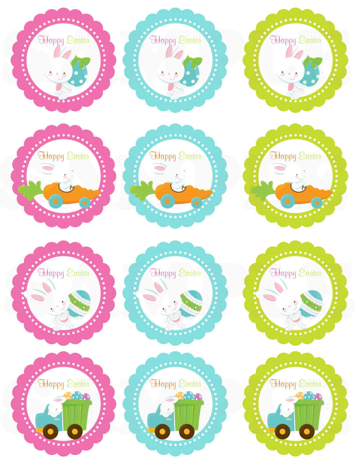Happy Easter Gift Tags
 Happy Easter Kids Cute Easter t tags Printable DIY File