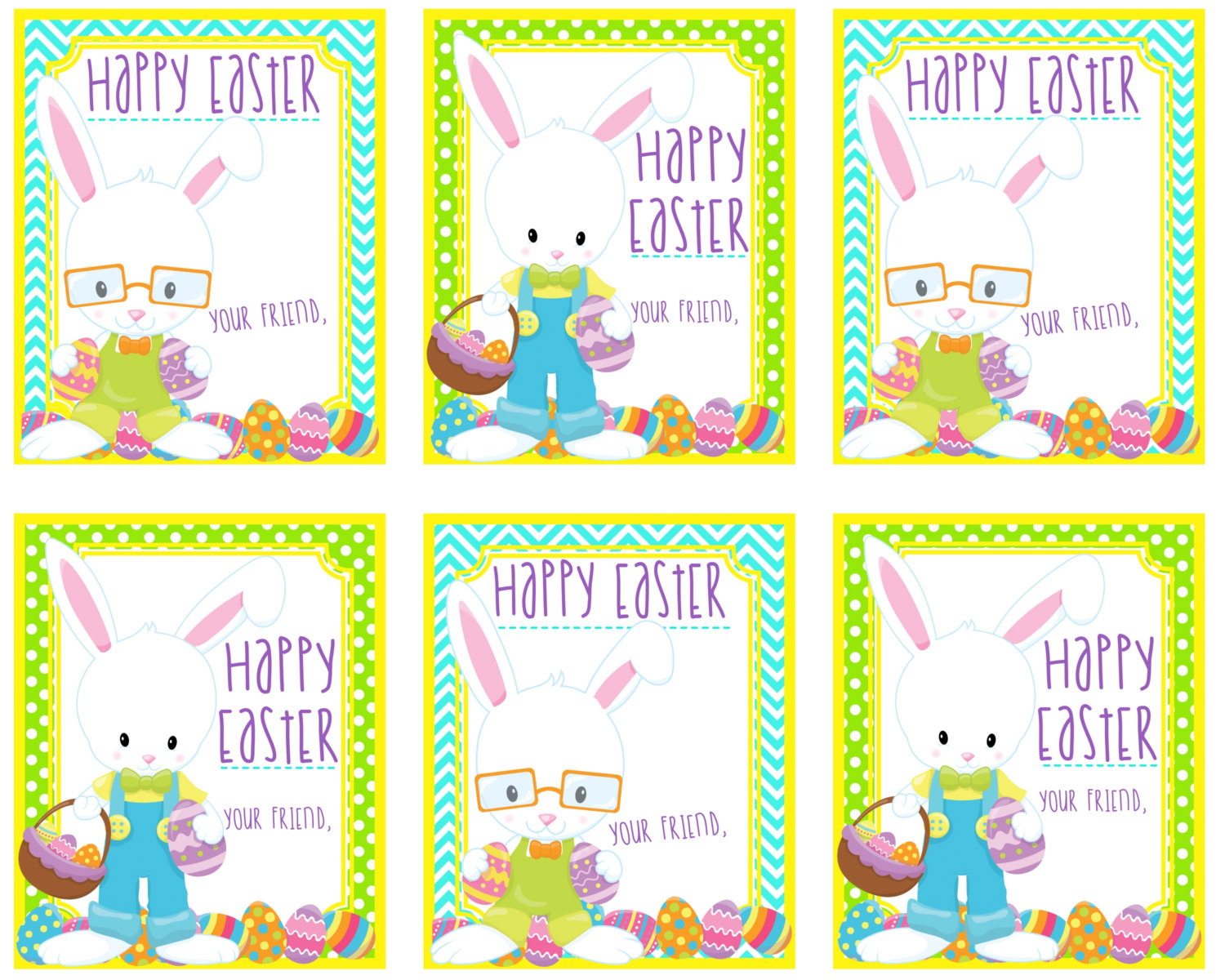 Happy Easter Gift Tags
 Printable Bunny Tags Happy Easter Gift Tags Instant