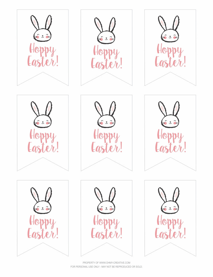 Happy Easter Gift Tags
 Free Printable Hoppy Easter Gift Tags Oh My Creative