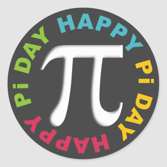Happy Pi Day Gifts
 Happy Pi Day Stickers Bright Colors