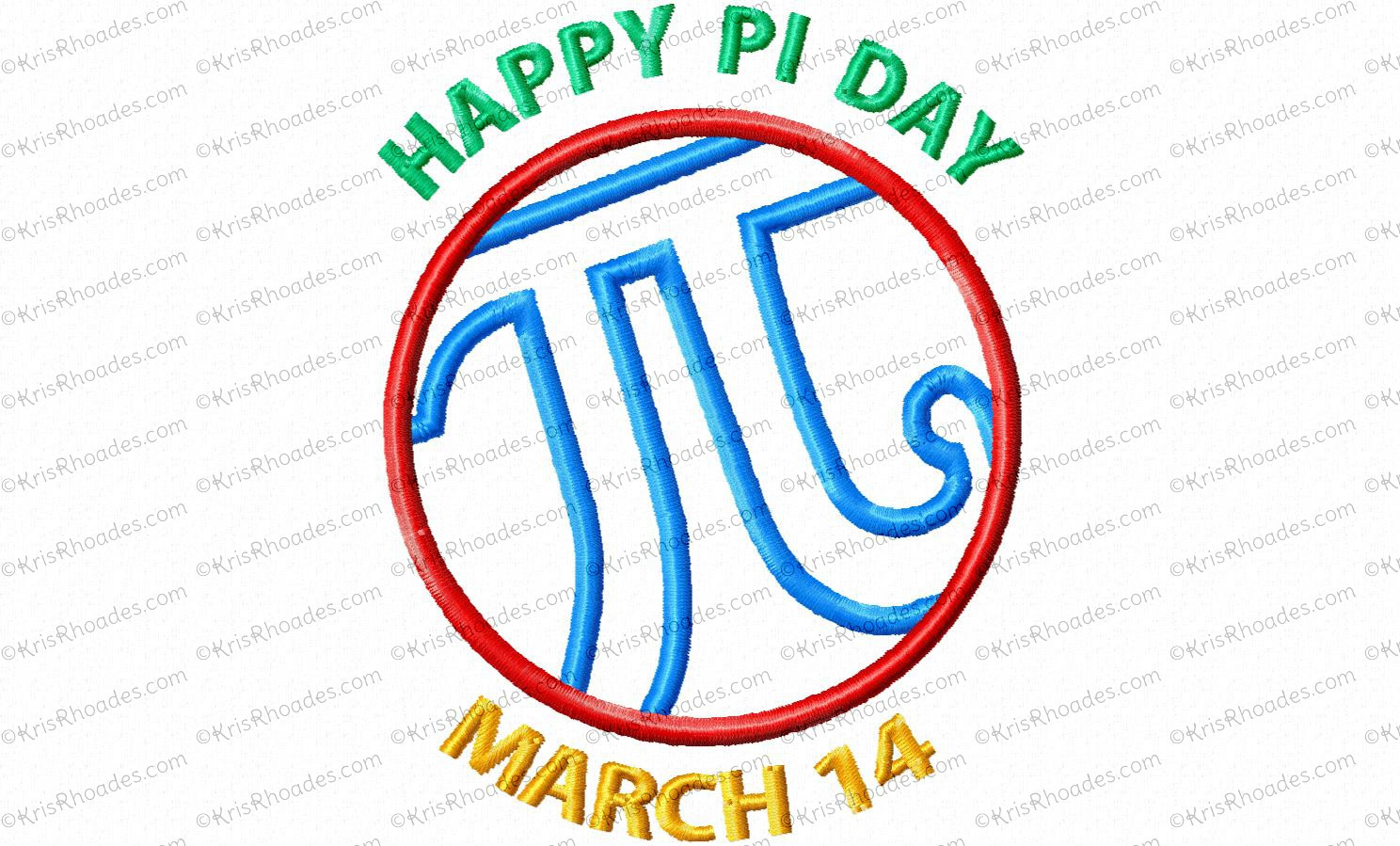 Happy Pi Day Gifts
 Happy Pi Day Applique Embroidery Design Kris Rhoades