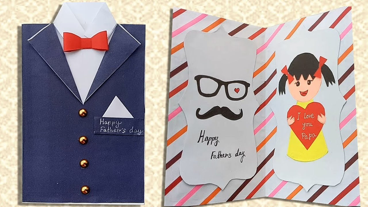 Ideas For Fathers Day Card
 DIY Father s day Greeting card ideas Handmade Father s