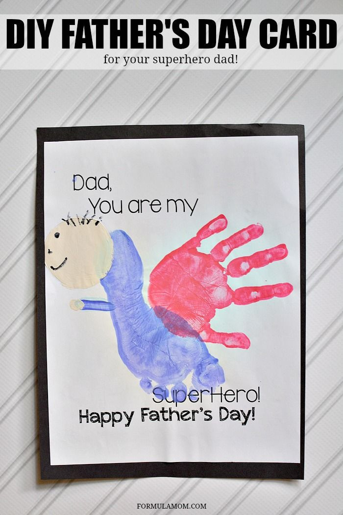Ideas For Fathers Day Card
 Make Your Own Handprint Fathers Day Card with printable