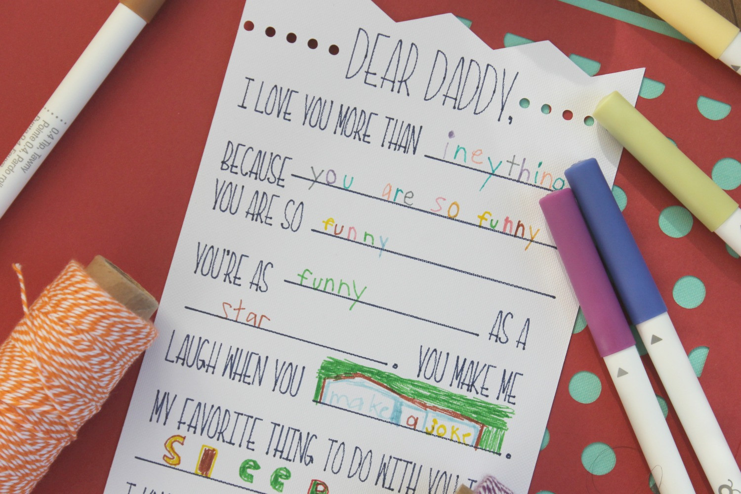 Ideas For Fathers Day Card
 Fill In The Blank Father’s Day Card 10 More Cute Card