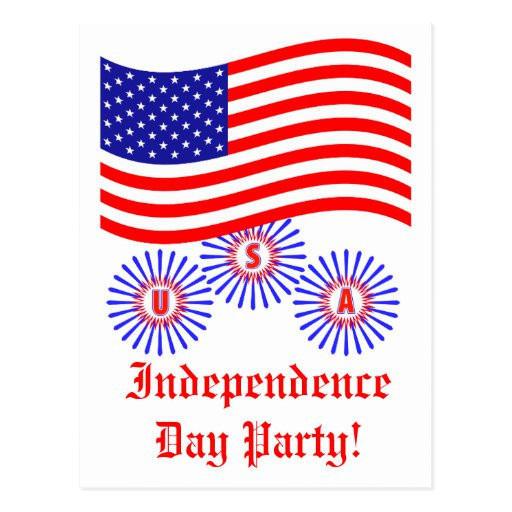 Independence Day Party
 Independence Day Party Invitation Postcard