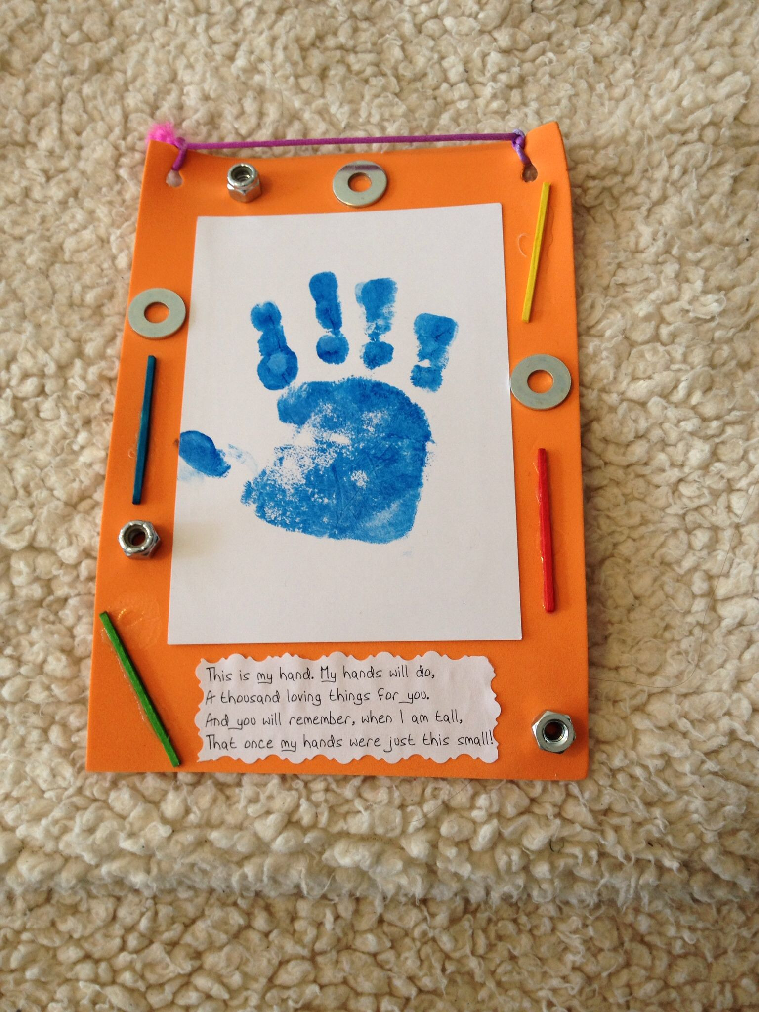 Kindergarten Fathers Day Crafts
 Father s Day toddler craft made with a foam frame painted