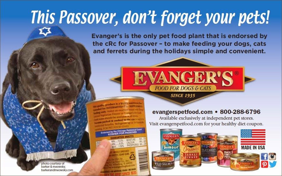 Kosher For Passover Cat Food
 Evangers Pet Foods Helps You Prepare for Passover with