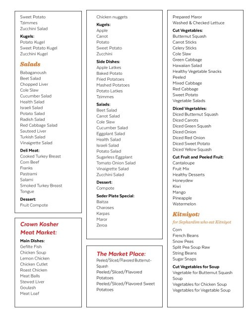 Kosher For Passover Food List
 Badatz Releases List of Approved Pesach Foods