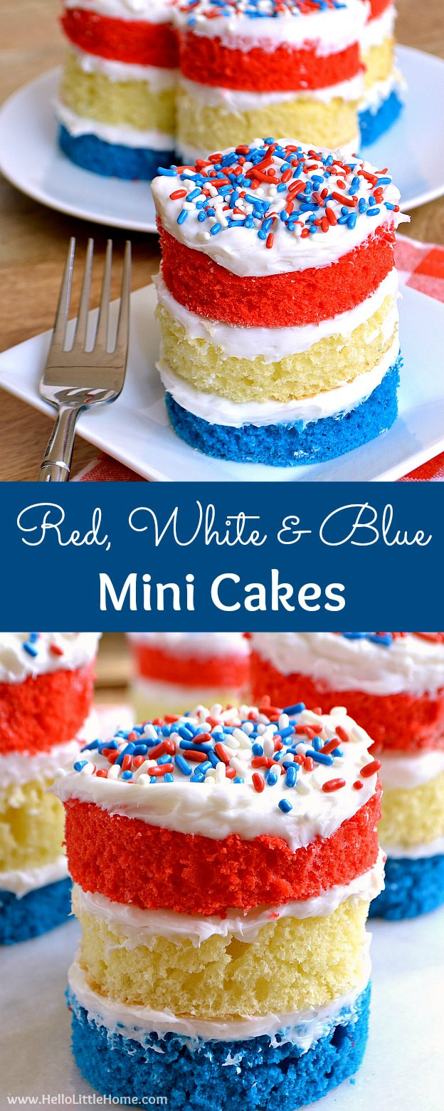 Labor Day Cake Ideas
 Red White and Blue Mini Cakes