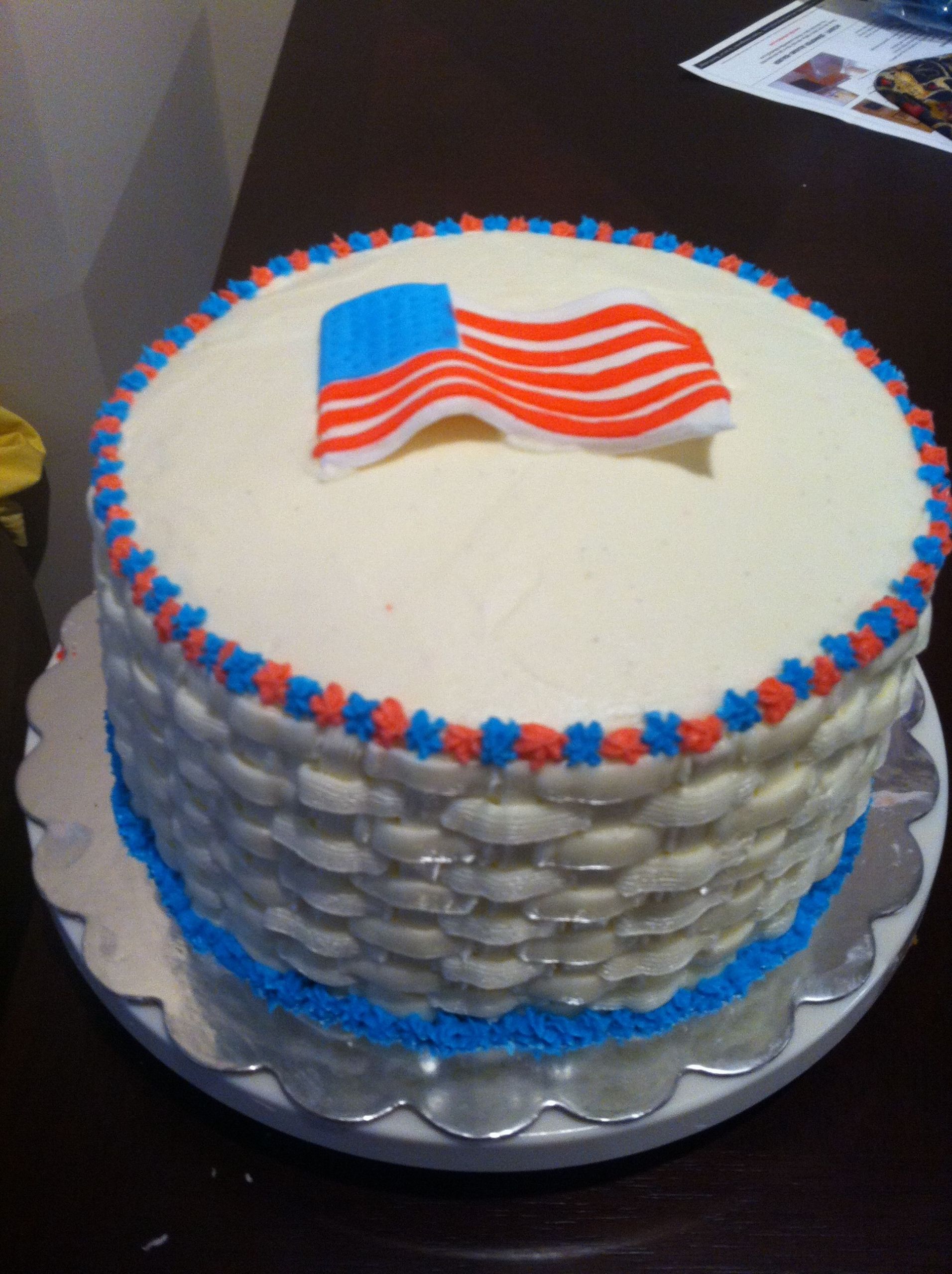 Labor Day Cakes Ideas
 Labor Day Cake white cake with buttercream