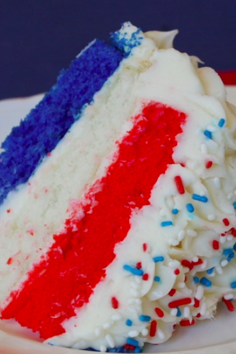 Labor Day Cakes Ideas
 Red White and Blue Cake Add to 4th of July Memorial Day