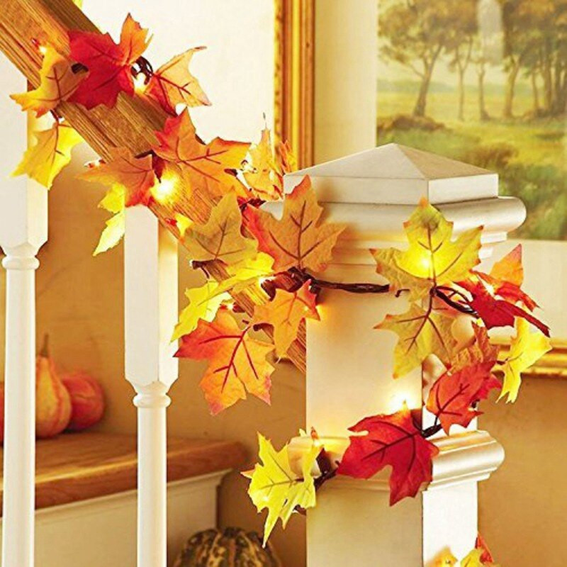 Lighted Thanksgiving Decor
 New Thanksgiving Decorations Hang Lighted Fall Garland