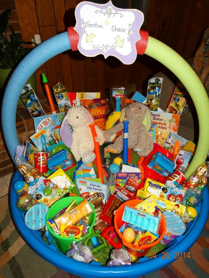 Little Boy Easter Basket Ideas
 My version of the kid pool Easter basket I used pool