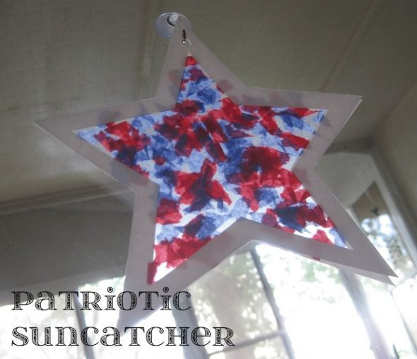 Memorial Day Craft For Preschool
 red white and blue patriotic star suncatcher memorial day