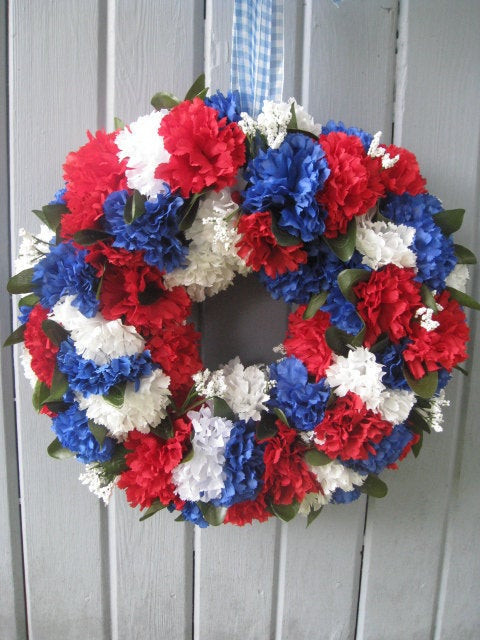 Memorial Day Decorations Ideas
 Patriotic Decoration Patriotic Wreath Americana Door Wreath