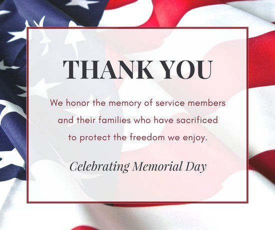 Memorial Day Facebook Post Ideas
 Thank You Celebrating Memorial Day s and