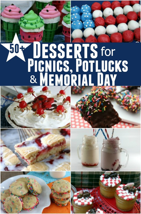 Memorial Day Potluck Ideas
 50 Desserts for Picnics Potlucks & Memorial Day Hoosier