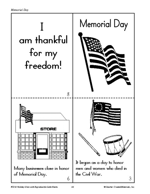 Memorial Day Printable Activities
 Make a Memorial Day Book