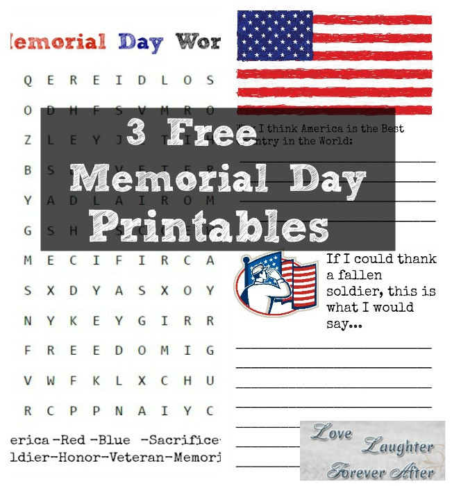 Memorial Day Printable Activities
 3 Free Memorial Day Printables