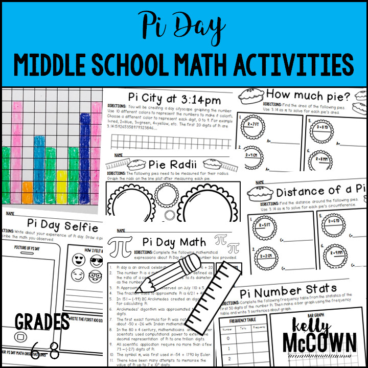 Middle School Math Pi Day Activities
 Kelly McCown Pi Day Middle School Math Activities