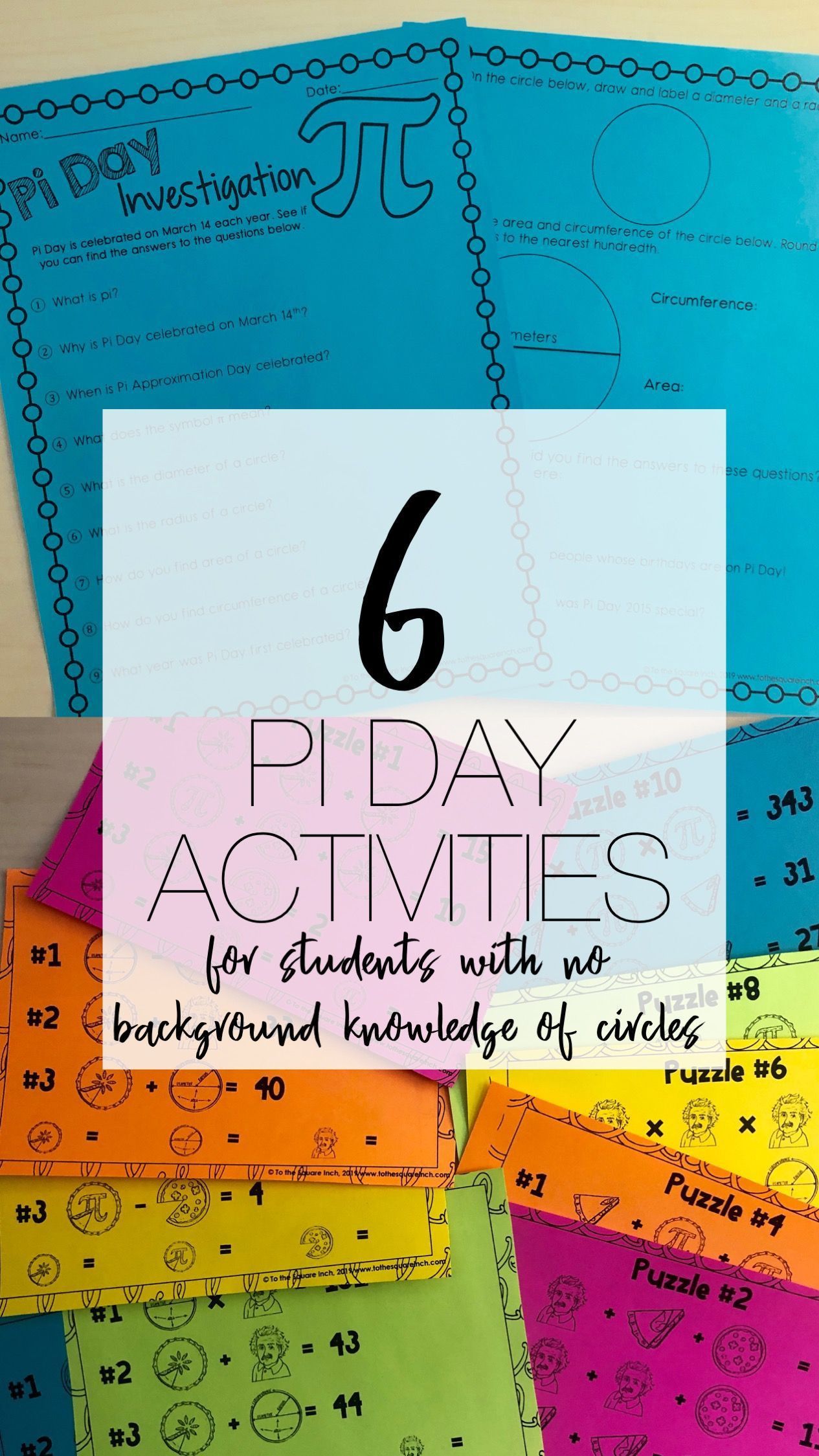 Middle School Math Pi Day Activities
 Pi Day Activities for upper elementary and middle school