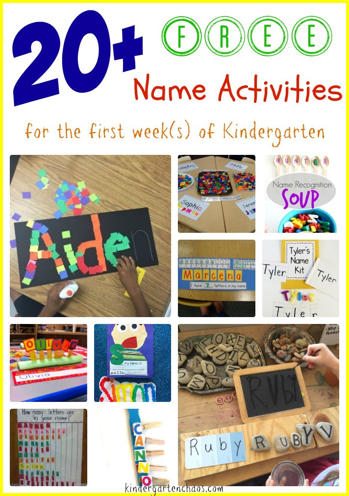 Mother's Day Activities For Kindergarten
 20 FREE Name Activities for the First Week of Kindergarten