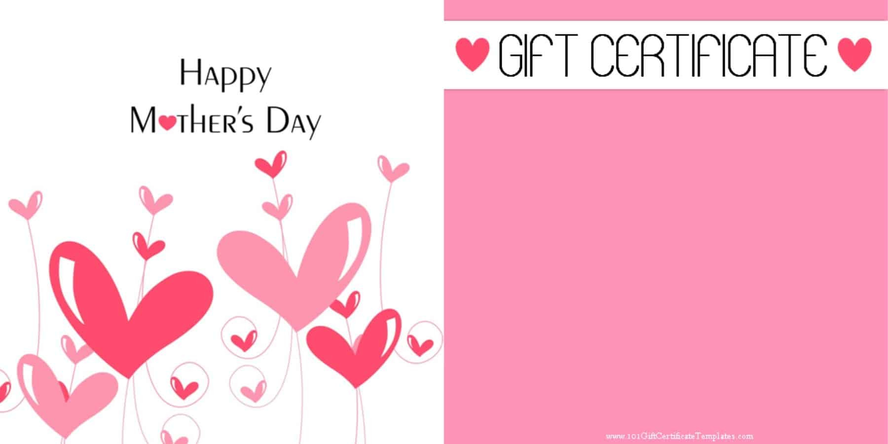 Mother's Day Gift Certificate Template Free Download
 Mother s Day Gift Certificate Templates