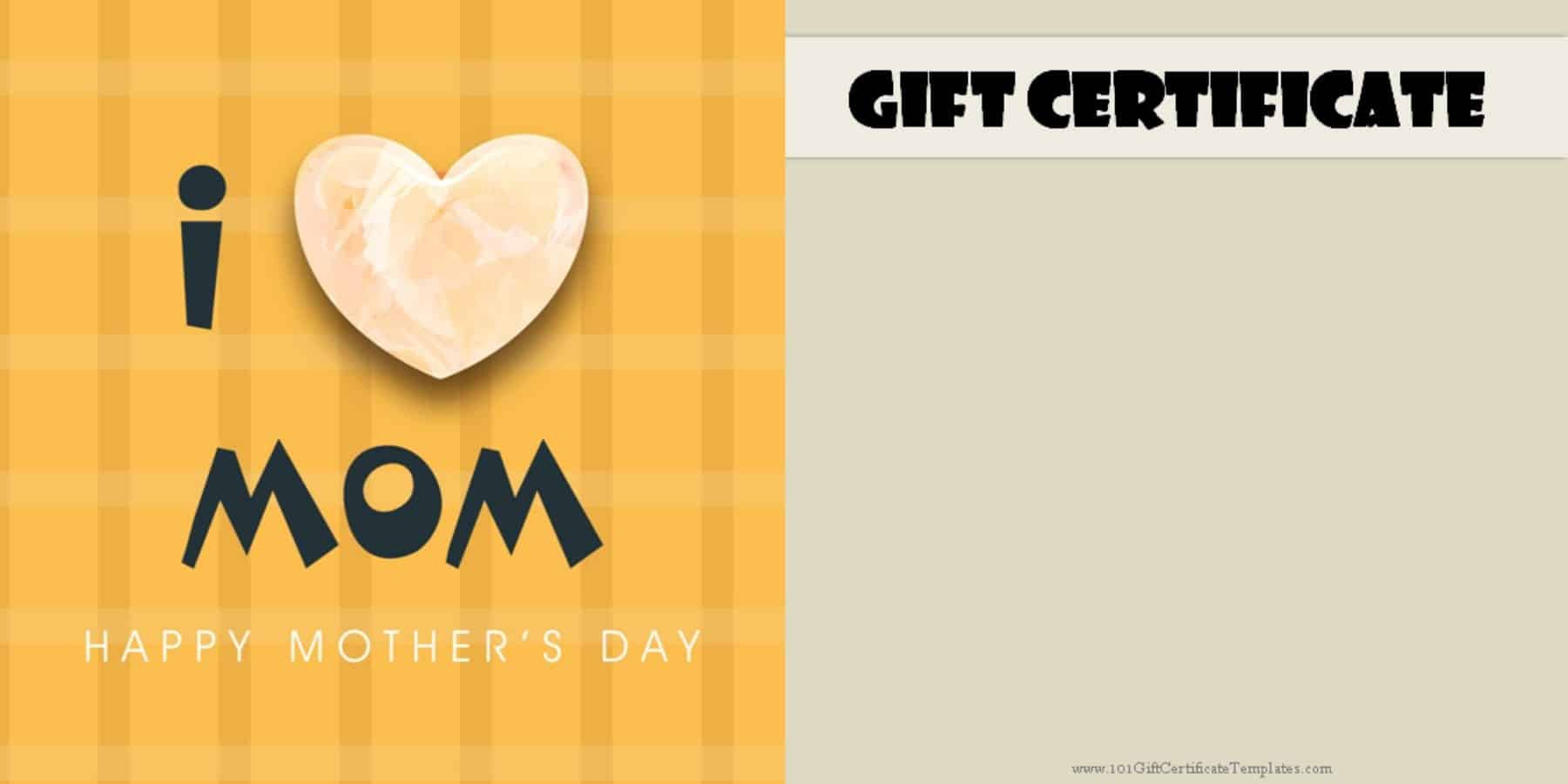 Mother's Day Gift Certificate Template Free Download
 Mother s Day Gift Certificate Templates