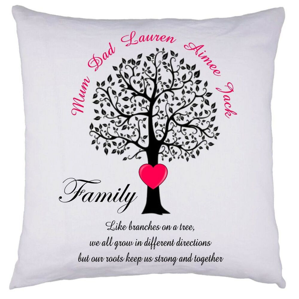 Mother's Day Quotes For Mom
 PERSONALISED Family Tree Cushion Cover Gift Valentines