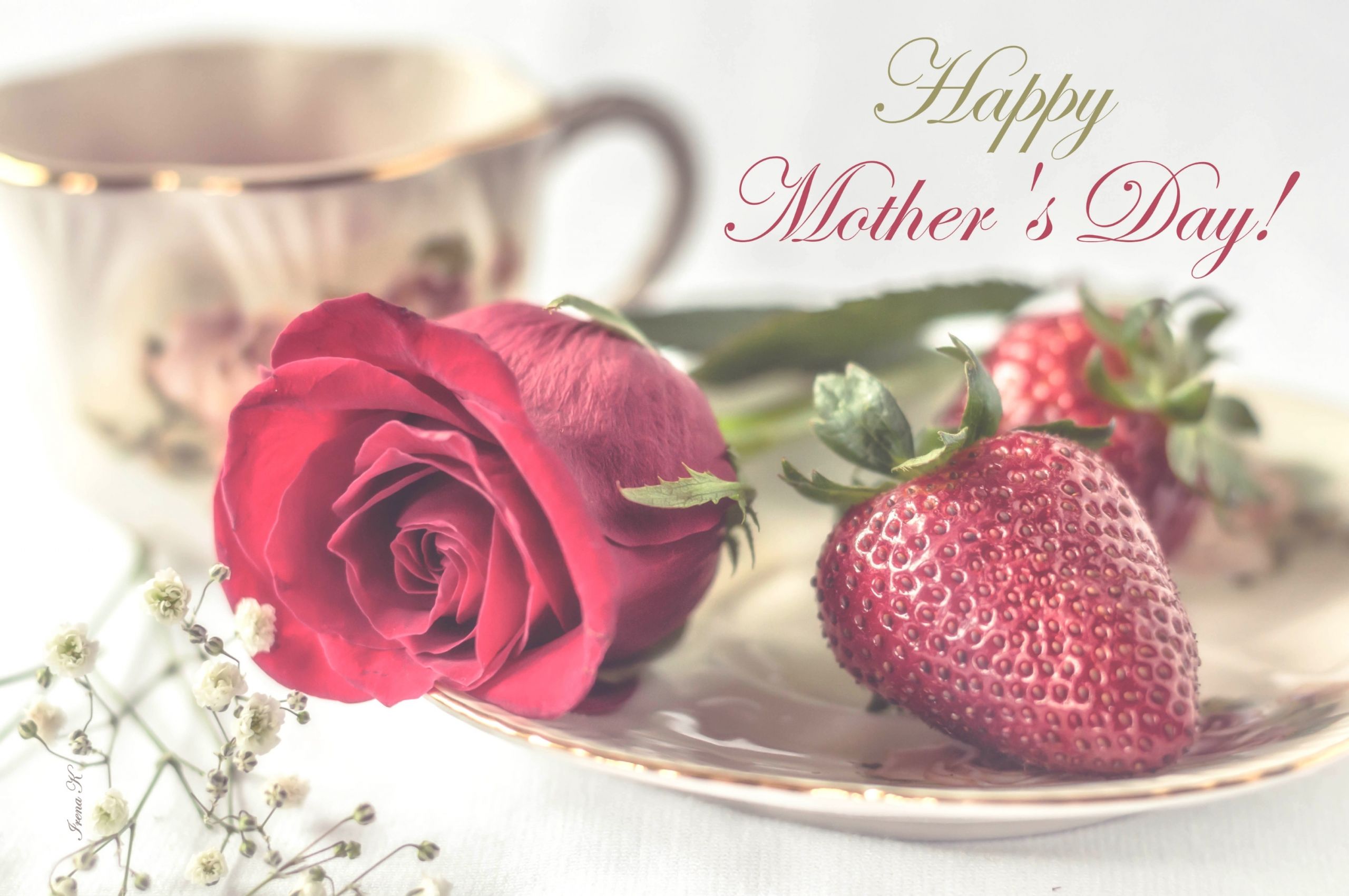 Mother's Day Recipe
 Wallpaper Happy Mother s Day Rose flower Strawberry