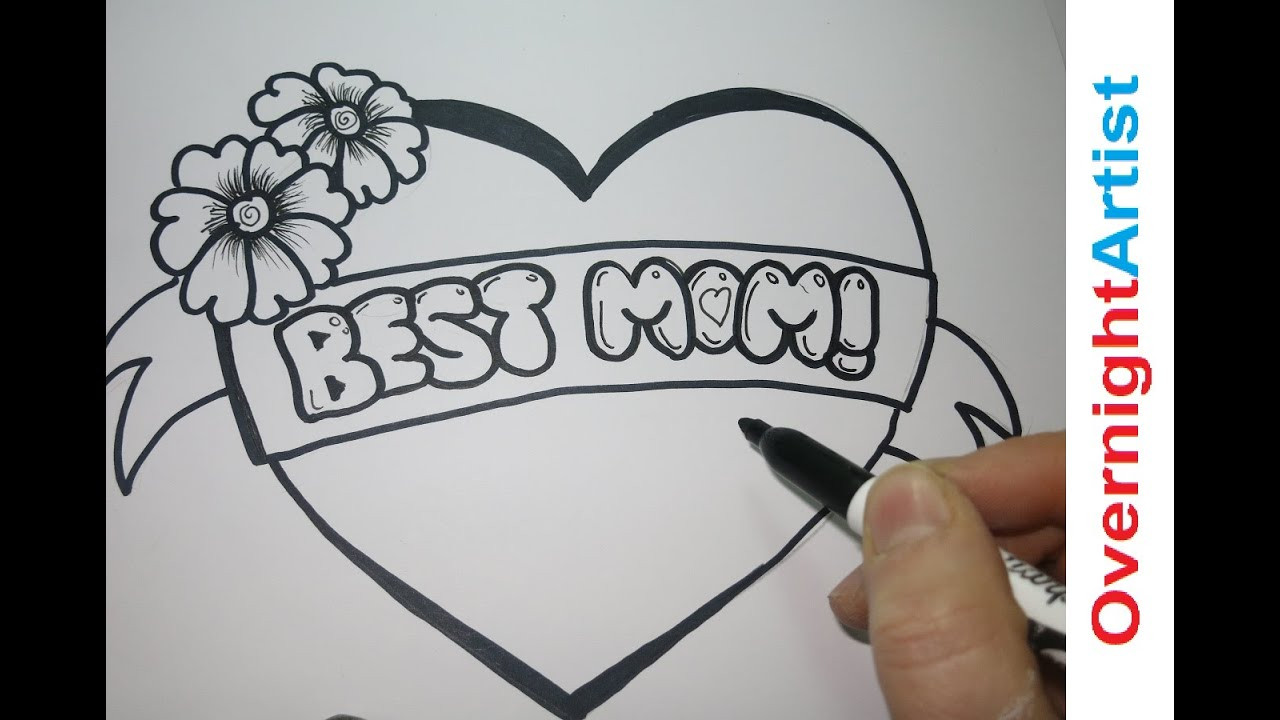 Mothers Day Drawing Ideas
 Draw Best Mom How To Draw Best Mom Graffiti Bubble