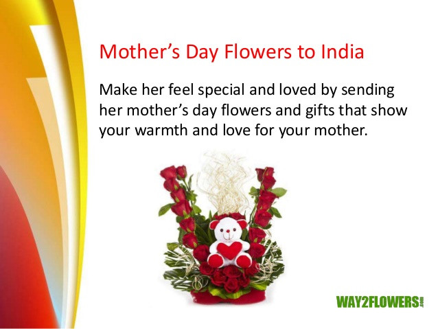 Mothers Day Gifts To Send
 Send Mother’s Day Flowers Cakes and Gifts to India