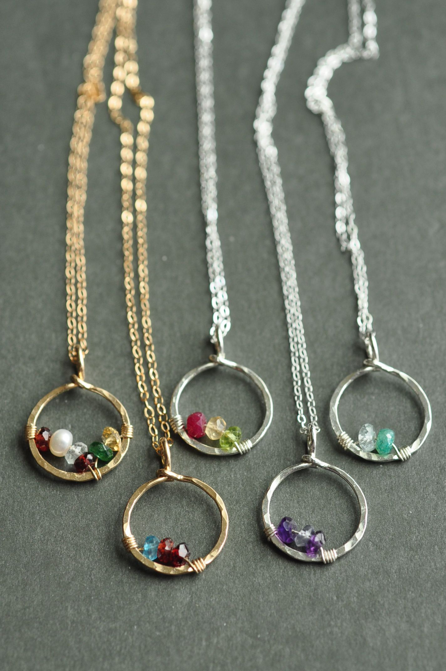 Mothers Day Jewelry Ideas
 Circle of Love birthstone necklaces Simple and timeless