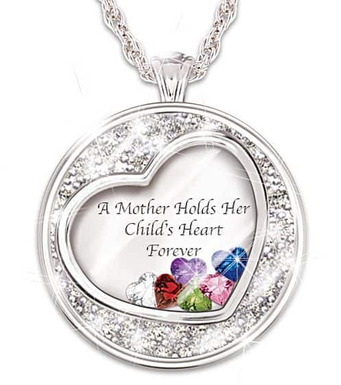 Mothers Day Jewelry Ideas
 Our Family is United by Love Diamond Necklace with Names